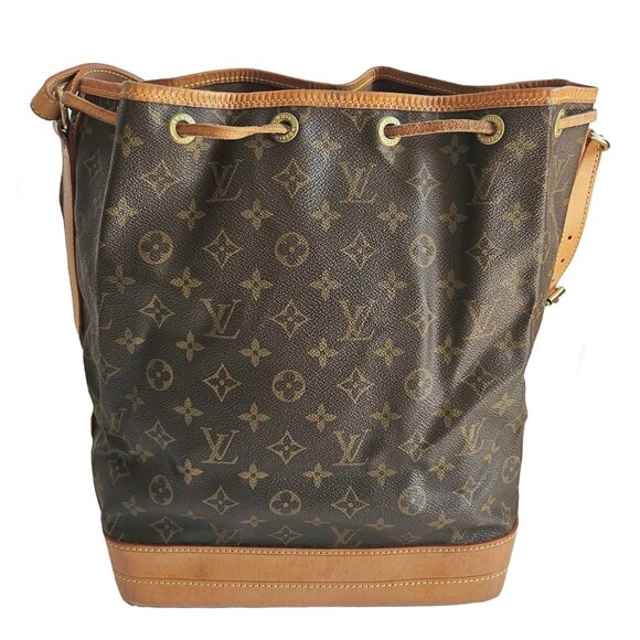 LOUIS VUITTON BROWN MONOGRAM NOE DRAWSTRING BUCKET BAG - Picture 2 of 16